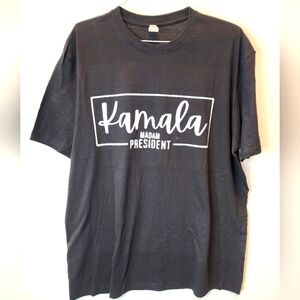 Kamala Madam President New Black Cotton T-Shirt Crewneck Plus Size 3XL